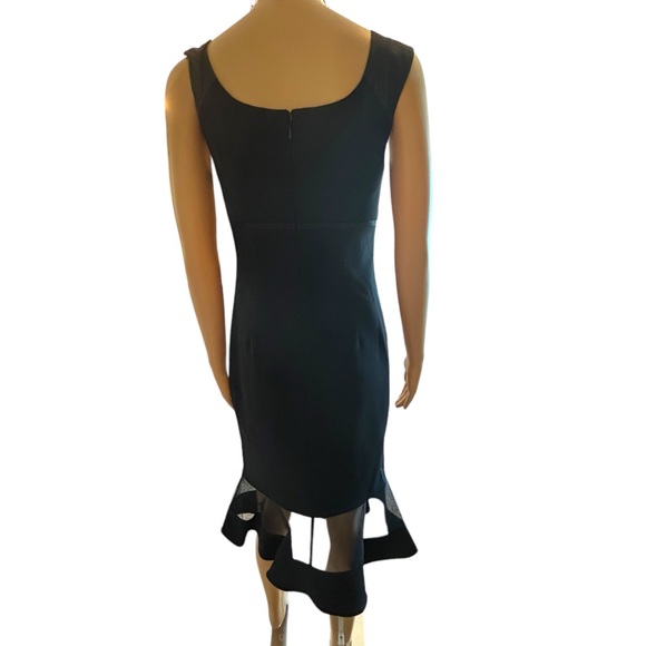 Aidan Mattox Black Mesh Trim Dress - Picture 8 of 8